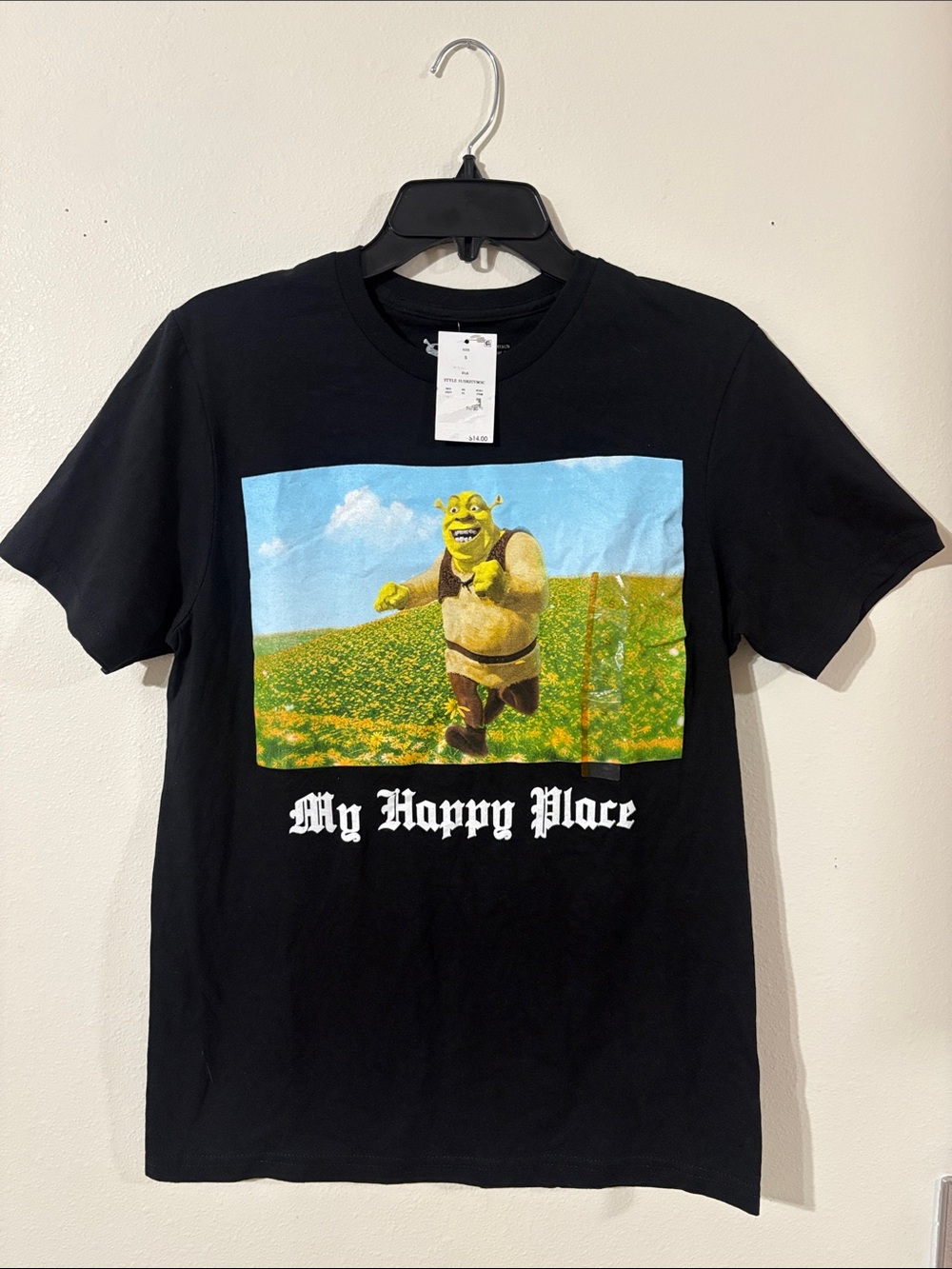 NWT Dream Works Shrek My Happy Place Graphic 100% Cotton T-Shirt S